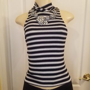 Black & White Striped Express Top